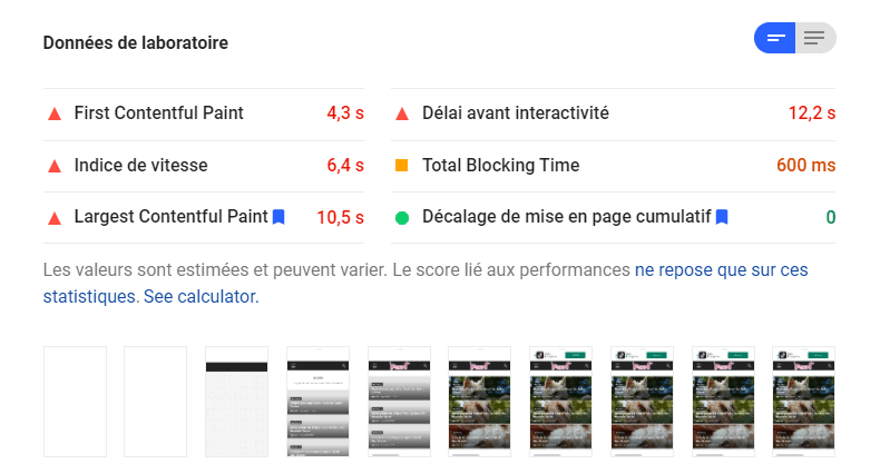 Cls Google Page Speed Francais