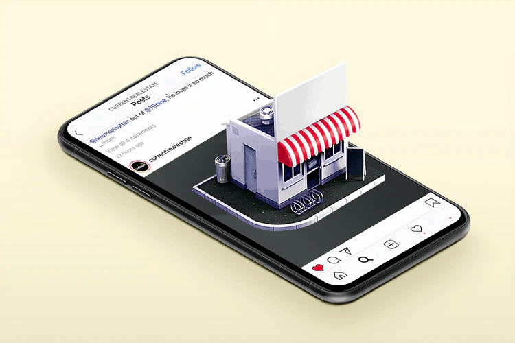 Boutique en ligne Instagram sur iPhone