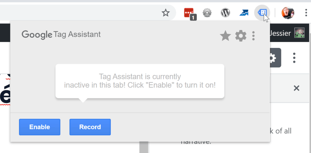 Google Tag Assistant extension Chrome