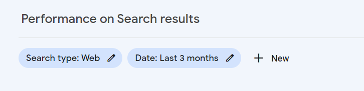 choosing date range on google search console