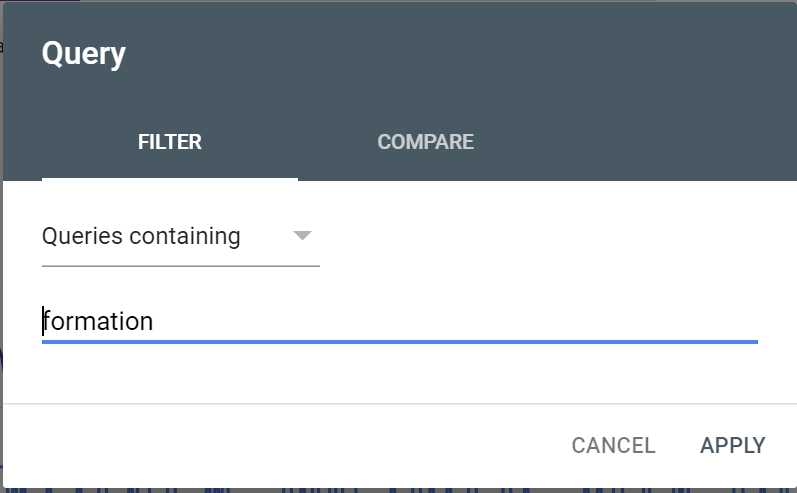 Applying filter on GSC