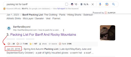 Article old date shown in google search engine
