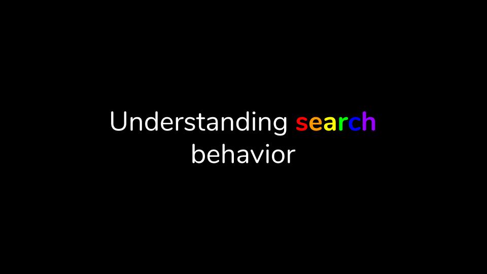 Understanding Search Behavior