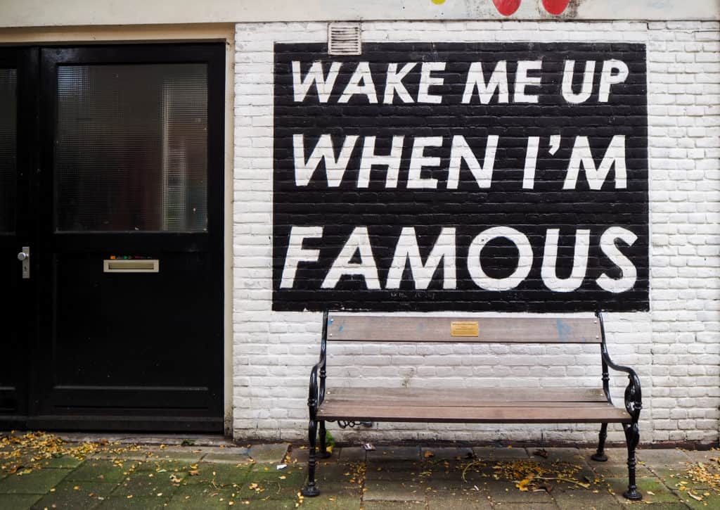 Wake me up when I'm famous - Street art repris par plusieurs journalistes.