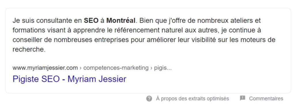 Google Answer Box
