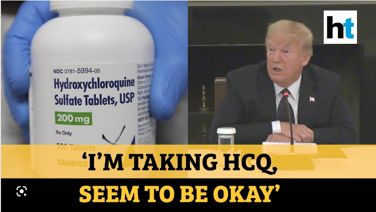 president trump saying hydroxychloroquine is okay for covid 19